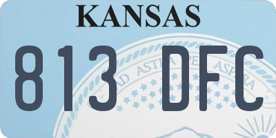 KS license plate 813DFC