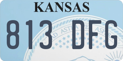 KS license plate 813DFG