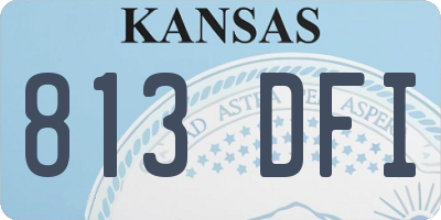 KS license plate 813DFI