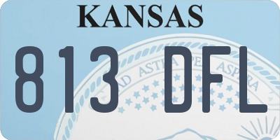 KS license plate 813DFL