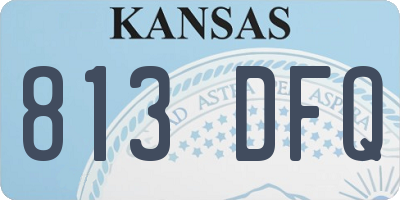 KS license plate 813DFQ