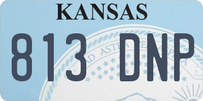 KS license plate 813DNP