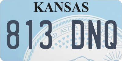 KS license plate 813DNQ