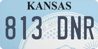 KS license plate 813DNR