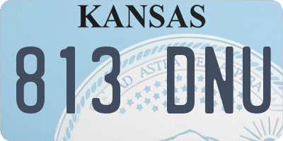KS license plate 813DNU