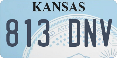 KS license plate 813DNV