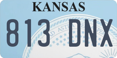 KS license plate 813DNX