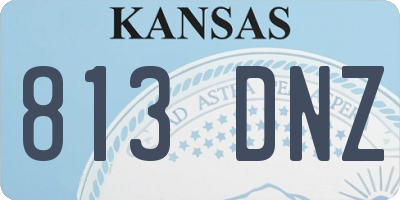 KS license plate 813DNZ