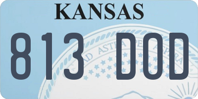 KS license plate 813DOD