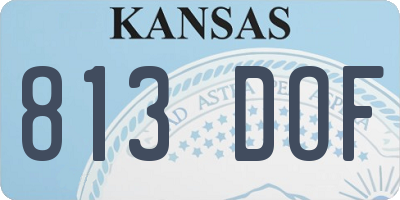 KS license plate 813DOF