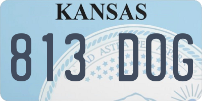KS license plate 813DOG