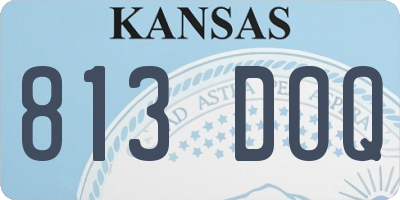 KS license plate 813DOQ