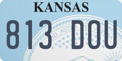KS license plate 813DOU