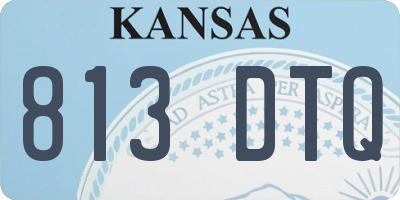 KS license plate 813DTQ