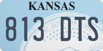 KS license plate 813DTS