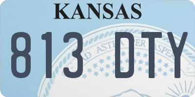 KS license plate 813DTY