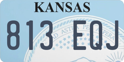 KS license plate 813EQJ