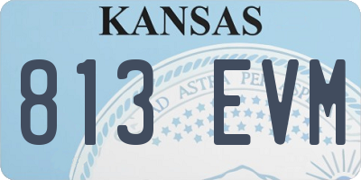 KS license plate 813EVM