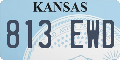 KS license plate 813EWD