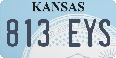 KS license plate 813EYS