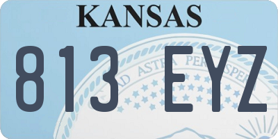 KS license plate 813EYZ