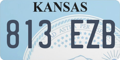 KS license plate 813EZB
