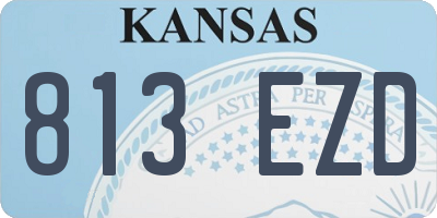 KS license plate 813EZD