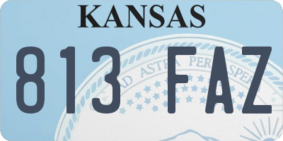 KS license plate 813FAZ