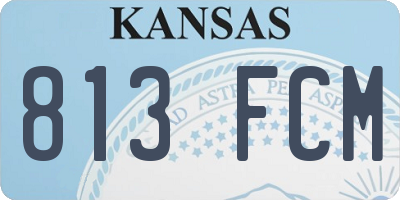 KS license plate 813FCM