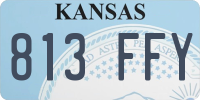 KS license plate 813FFY