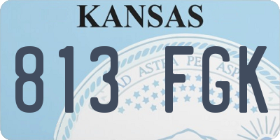 KS license plate 813FGK