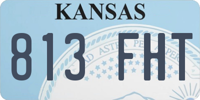 KS license plate 813FHT