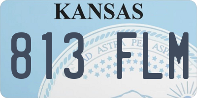 KS license plate 813FLM