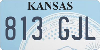 KS license plate 813GJL