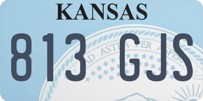 KS license plate 813GJS