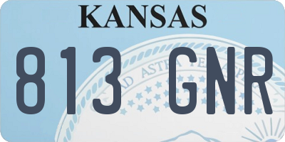 KS license plate 813GNR