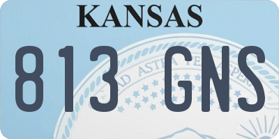 KS license plate 813GNS