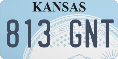 KS license plate 813GNT