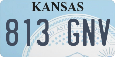 KS license plate 813GNV