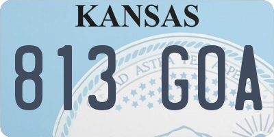 KS license plate 813GOA