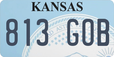 KS license plate 813GOB