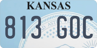 KS license plate 813GOC