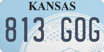 KS license plate 813GOG