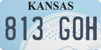 KS license plate 813GOH