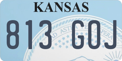 KS license plate 813GOJ