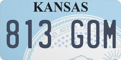 KS license plate 813GOM