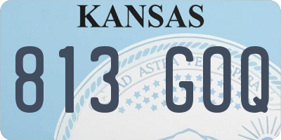 KS license plate 813GOQ