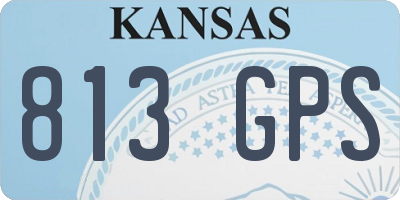 KS license plate 813GPS