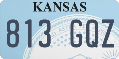 KS license plate 813GQZ
