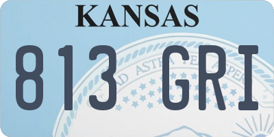 KS license plate 813GRI